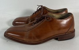 Vintage Stacy Adams Chestnut Leather Men&#39;s 10 M Square Toe Loafers Textured - $29.69