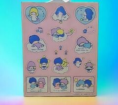 Sanrio Little Twin Star Sticker Sheet Old Stock Vintage 1976 1981 - €27,72 EUR