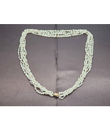 Estate Lustrous 6-Strand Rice &amp; Baroque Pearl Necklace 14k Gold Clasp 28&quot; - £386.00 GBP