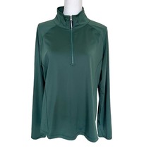 Soybu Yoga Quarter Zip Long Sleeve Running Mock Neck Pullover Green Women’s  XL - $18.94