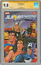 CGC SS 9.8 JLA Avengers #1 SIGNED George Perez Art Wonder Woman Batman Iron Man - £315.55 GBP