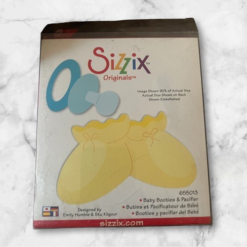 Sizzix Original ~ BABY BOOTIES &amp; PACIFIER ~ Large Die Cutter Card Scrapbook - $4.25