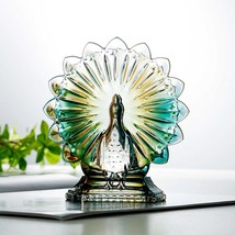 Peacock Crystal Glass Napkin Holder, Embossed Art Glass Tissue Box with ... - $5,526.91 MXN
