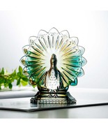 Peacock Crystal Glass Napkin Holder, Embossed Art Glass Tissue Box with ... - $419.94 CAD