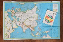 Vintage HAMOND Asia Lithographed Superior Wall Map 50&quot;x33&quot; - $17.95