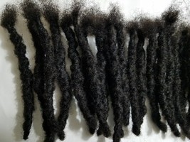 100% Rastas Pelo Natural Hecho a Mano 35 Piezas 12&quot; Negro 1.5 CM Tamaño Grande - £202.40 GBP