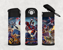 Personalized Transformers 12oz Kids Stainless Steel Water Bottle Tumbler - £17.58 GBP