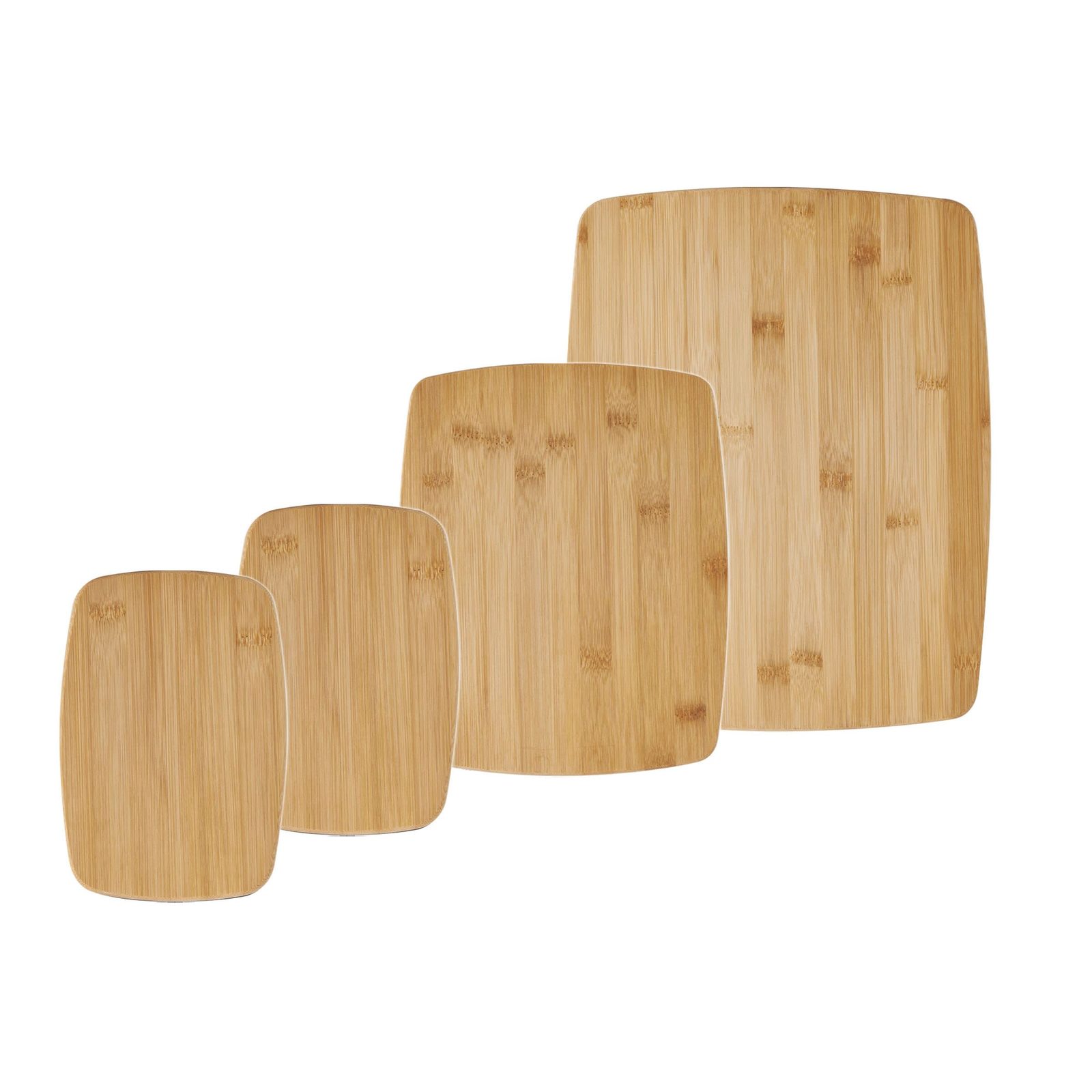 Farberware 4-Piece Reversible Bamboo Cutting And Charcuterie Board Set, Assorted