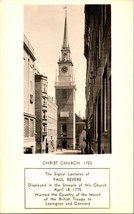 Vtg Postcard RPPC - Christ Church - Signal Lecterns of Paul Revere Unused - £4.61 GBP