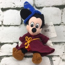 Disney Store Fantasia Sorcerer’s Apprentice Mickey Mouse Beanbag Plush D... - £6.11 GBP