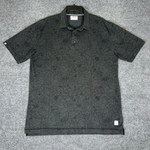 Linksoul Polo Shirt Mens XL Black Floral Short Sleeve Golf Casual Stretc... - £15.24 GBP