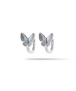 Opal Butterfly Silver Stud Earrings - £39.82 GBP