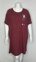 George Plus Women&#39;s Rolled Sleeve Nightshirt Dress Maroon 3X NWT - £10.81 GBP