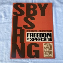 Crosby Stills Nash Young Freedom of Speech &#39;06 Concert Program Tour Book - $645.31 MXN