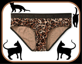 M WILD Brown Tan Leopard FULL VELVET RARE Victorias Secret LOGO Hiphugge... - £9.82 GBP
