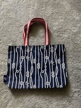 Estee Lauder Tote Bag Nautical Rope Knot Red White Blue - Women Color Na... - $13.86