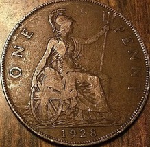 1928 Uk Great Britain One Penny - £1.43 GBP