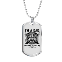 Grandpa And A Firefighter Stainless Steel or 18k Gold Dog Tag 24&quot; Chain - £37.06 GBP+