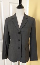 BANANA REPUBLIC Gray Pinstripe Lightweight Stretch Wool Dress Jacket Bla... - $24.40