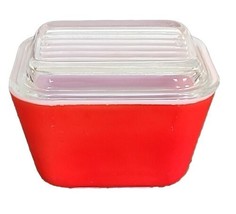 Vintage Pyrex ~ RED ~ Refrigerator Dish ~ 501 ~ Lid 501-C ~ 1.5 Cup Capa... - £25.73 GBP