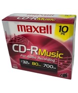 New Maxwell CD-R Music For Audio Recording 10 PK Up To 32X 80 Minute 700MB - $20.29 CAD