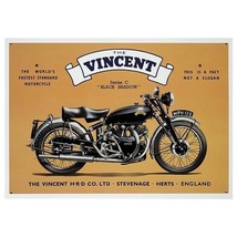13x9cm Vinyl Sticker Vincent motorbikes motorcycles laptop vintage classic retro - £2.92 GBP