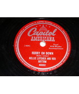 Nellie Lutcher Hurry On Down 78 Rpm Phonograph Record Capitol Americana ... - $34.28 CAD