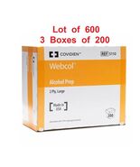 3 Boxes Webcol Alcohol Prep Pad Sterile LARGE Size 70% Strength, 600/Pack - €22,86 EUR