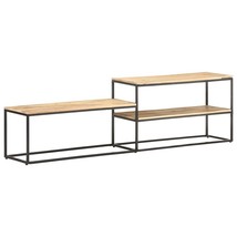  TV Cabinet Mango wood color Rough Mango Wood and Powder-Coated Steel - $276.94 CAD