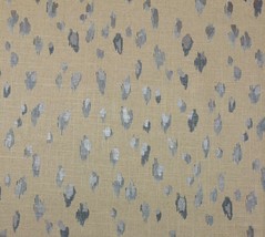 Ballard Designs Cleo Glacier Blue Metallic Shimmer Linen Fabric By Yard 56&quot;W - £12.63 GBP