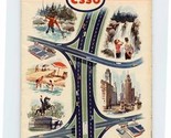 ESSO United States Map Featuring the Interstate Highway System 1964 - £11.05 GBP