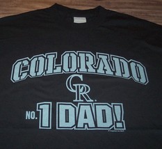 Colorado Rockies #1 Dad Mlb Baseball T-Shirt Mens Xl New - £15.27 GBP