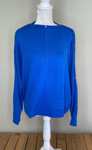 vince camuto NWOT women’s snap sleeve pullover sweater size M blue J12 - £12.75 GBP