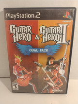 Sony Playstation 2 Guitar Hero 1 &amp; 2 I II Dual Pack PS2 CIB Tested - £15.73 GBP