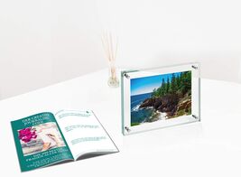 Clear Tempered Glass Floating Frame 5x7in Double Sided Photo Block 2 Pack - $145.03 MXN Clear Tempered Glass Floating Frame 5x7in Double Sided Photo Block 2 Pack - $145.03 MXN