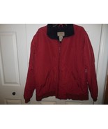 Mens LL Bean Dark Red Jacket Tall Large Size - £19.57 GBP