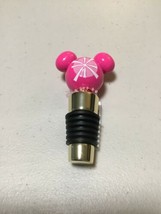 Disney Parks Mickey Icon Holiday Christmas Pink Metal Bottle Stopper New w Tag - $12.62