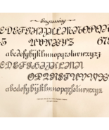 1899 Engrossing Style Font Victorian Lettering Example Penmanship DWH5A - $41.13 CAD