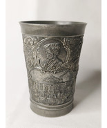 Vintage Wagner Theater Bayreuth Heavy Pewter Embossed Wine Cup - $31.38