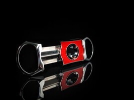 Brizard and Co Racing Red Leather V Cigar Cutter and carrying case New image 8