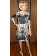 ROBERTO CAVALLI CLASS 3/4 sleeve Dress 100% SILK  Sz IT 40 US 4 new  - $540.45 CAD