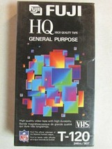 FUJI HQ HIGH QUALITY GENERAL PURPOSE BLANK VHS TAPE T-120 246m/807&#39; SP L... - $2.96