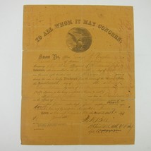 1865 Civil War Soldier Discharge Paper Document George W. Voglar Indiana 124th - £195.90 GBP