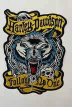 Harley - Davidson Lone Wolf Patch - 12&#39;&#39; Large Embroidery Patches - Iron... - £27.53 GBP