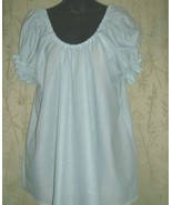 BABY BLUE Renaissance CIVIL WAR CHEMISE peasant blouse - £26.33 GBP