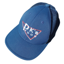 PK&#39;s Food Meat Trucker Hat Fitted Blue Mesh Cap SM-Med 6 7/8 - 7 3/8 Uni... - £10.01 GBP