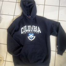 Columbia University Champion Hoodie Sweatshirt Men&#39;s Medium Blue - £19.08 GBP