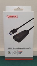 FAST FREE SHIP: Unitek USB 3.0 Gigabit Ethernet Converter. NEW, Never Used. - $13.89