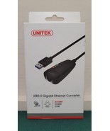 FAST FREE SHIP: Unitek USB 3.0 Gigabit Ethernet Converter. NEW, Never Used. - £10.89 GBP