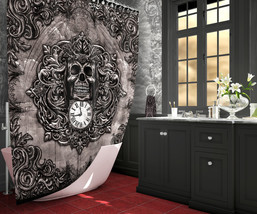 Reaper&#39;s Skull Shower Curtain, Gothic Home Decor - £56.74 GBP